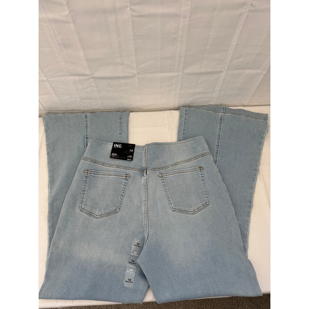 INC Women's Light Wash Flared Jeans Size 14 - Picture 3 of 7